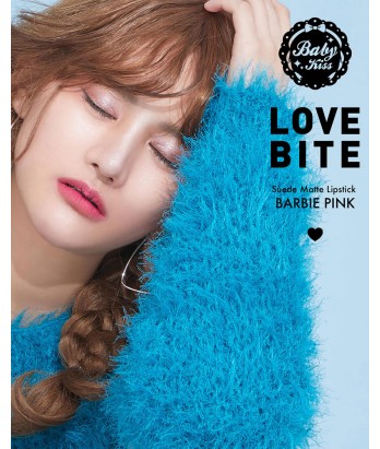 Baby Kiss Love Bite Suede Matte Lipstick - Barbie Pink